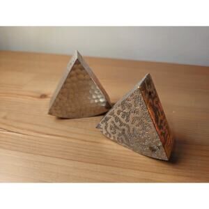 Nick Munro Pewter Modernist Mini Rockers Salt & Pepper Shakers, England Designer